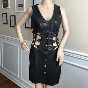 Vintage 90’s Firenze Santa Barbara leather dress